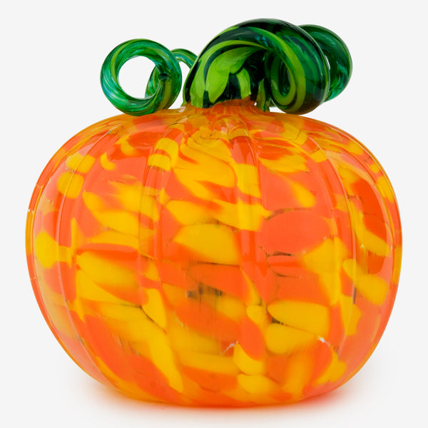 The Glass Forge: Extra Large Pumpkin: Yellow Orange