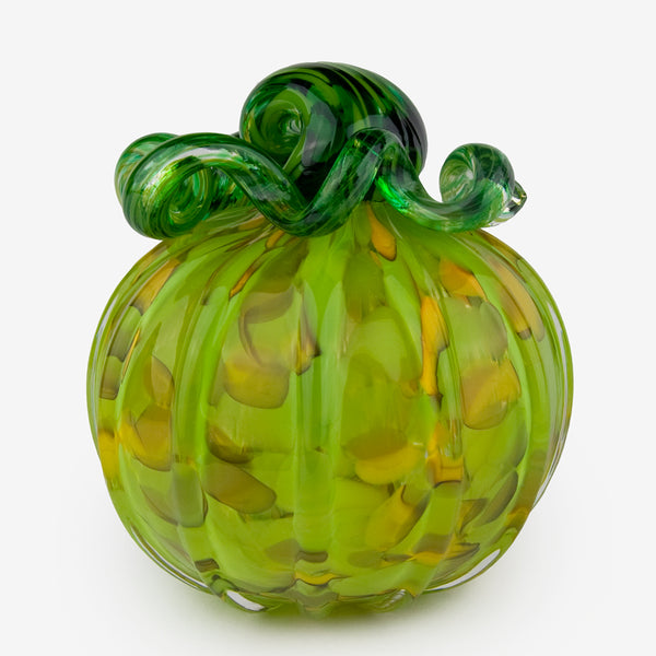 The Glass Forge: Large Pumpkin: Green Yellow