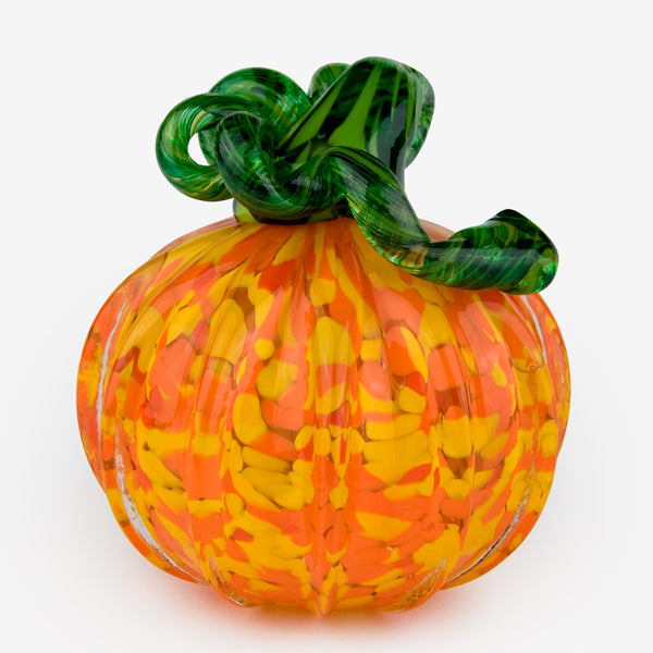 The Glass Forge: Large Pumpkin: Yellow Orange