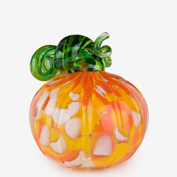The Glass Forge: Medium Pumpkin: Candy Corn