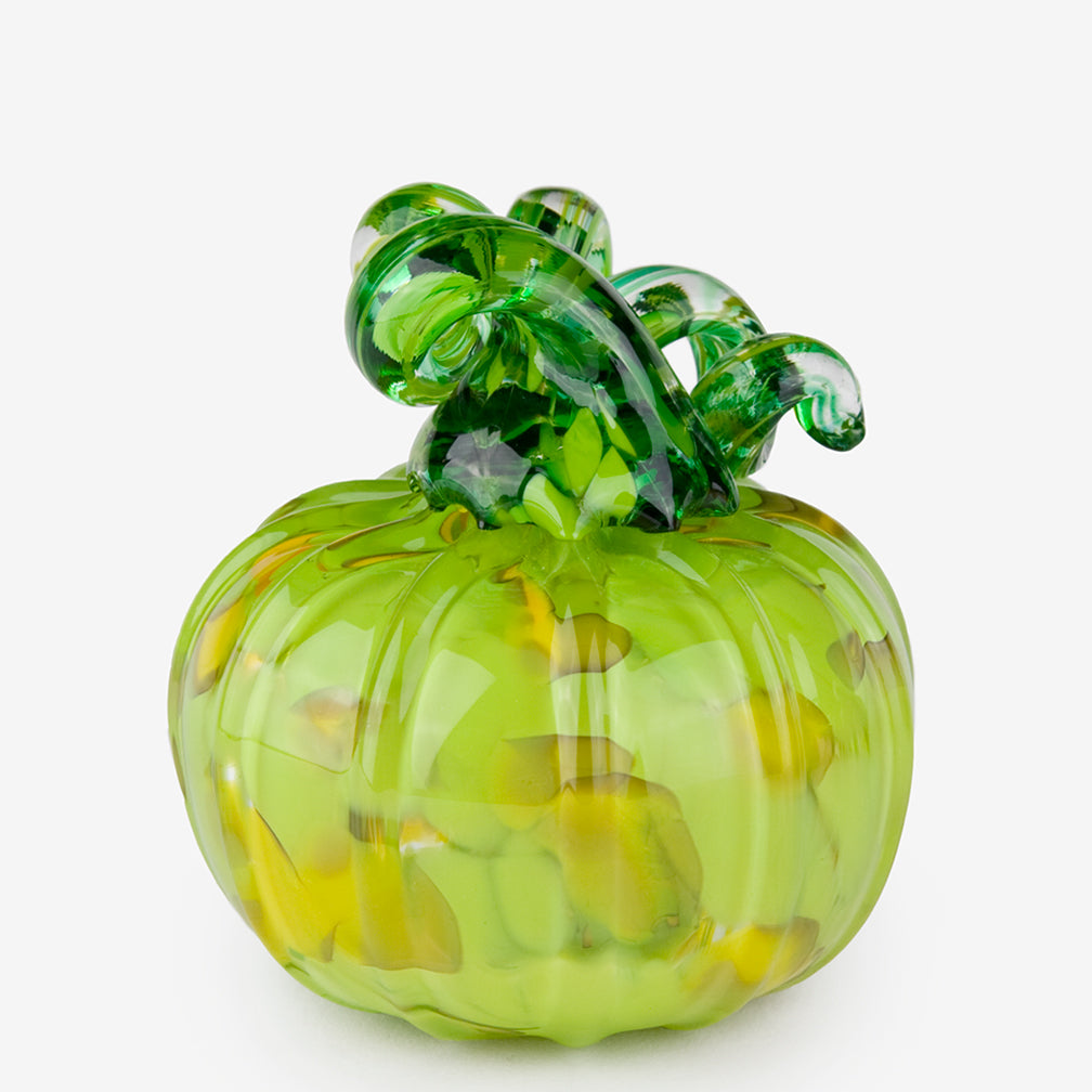 The Glass Forge: Medium Pumpkin: Green Yellow