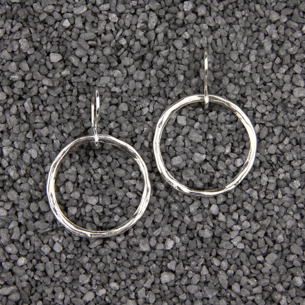 Zina Kao Exclusives Wire Earrings: Twiggy Ring Large, Silver