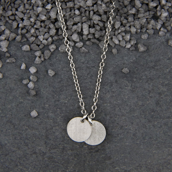 Zina Kao Exclusives Necklace: Two Tiny Dot, Silver